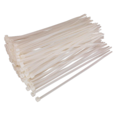 Cable Tie 200 x 4.8mm, White - Pack of 100