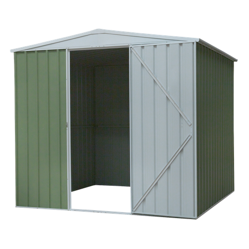 Dellonda Galvanized Steel Storage Shed with Apex Style Roof 230 x 230 x 220cm - Green