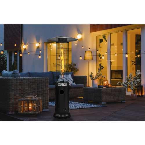 Dellonda Gas Patio Heater 13kW for Commercial & Domestic Use, Black