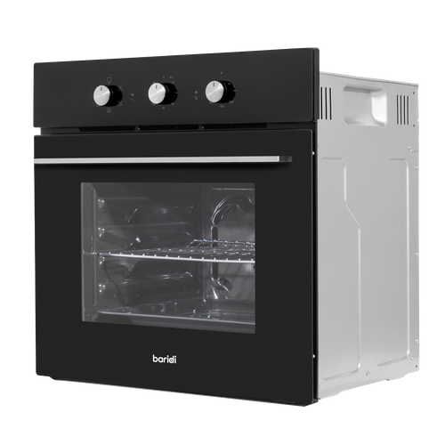 Baridi Built-In 5-Function Fan Assisted Oven with Timer 60cm, 55L Capacity - Black