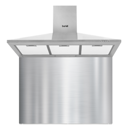 Baridi Cooker Hood with Carbon Filters & Splashback 90cm - Stainless Steel