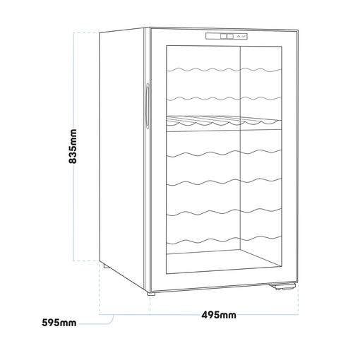 Baridi 52 Bottle Dual Zone Wine Fridge & Cooler