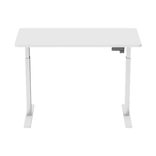 Dellonda Single Motor Ultra-Quiet Adjustable-Height Electric Sit/Stand Desk - White Desktop