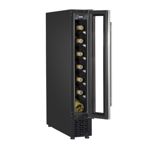 Baridi Extra-Slim 7 Bottle Wine Fridge & Cooler 15cm - Stainless Steel