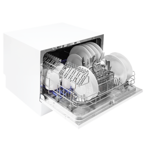 Baridi Tabletop Dishwasher 6 Place Settings 6.5L Capacity - White
