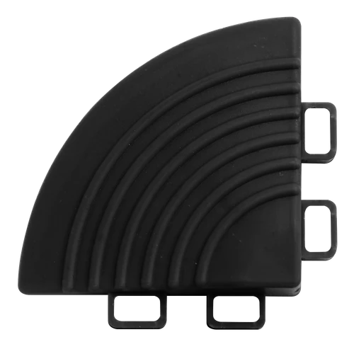 Polypropylene Floor Tile Corners 60 x 60mm, Black - Pack of 4