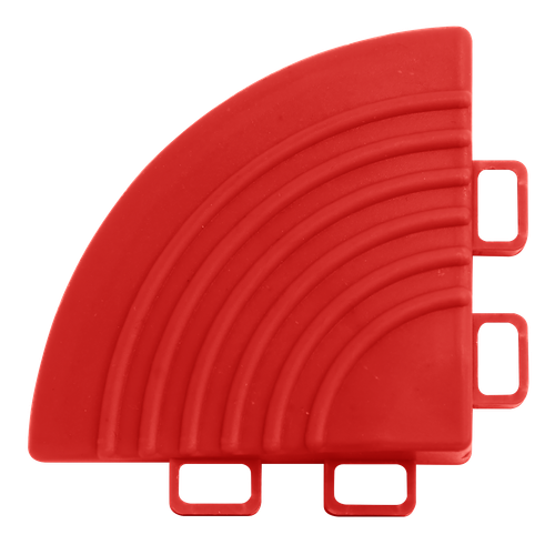 Polypropylene Floor Tile Corners 60 x 60mm, Red - Pack of 4
