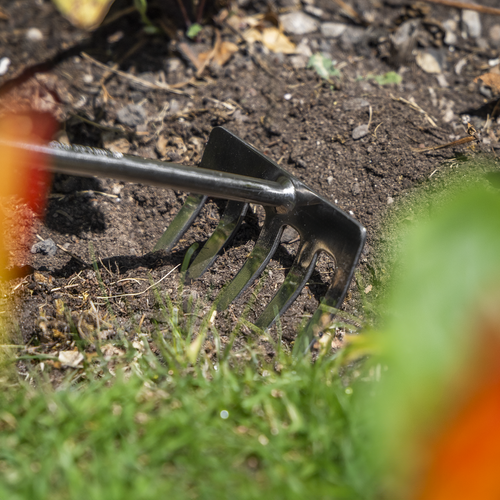 Hand Rake with Soft Grip Handle & Stainless Steel Tines 310mm