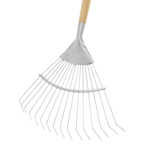Premier Lawn Rake with Long Ash Handle & Stainless Steel Tines