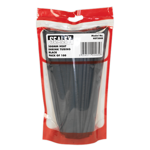 Heat Shrink Tubing 200mm 100pc - Black