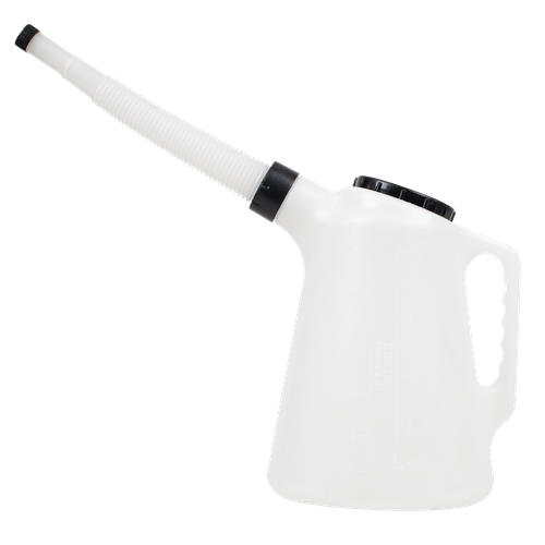 Oil Container with Flexible Spout 5L - Black Lid