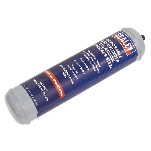 Disposable Carbon Dioxide/Argon Gas Cylinder 100g - Box of 12