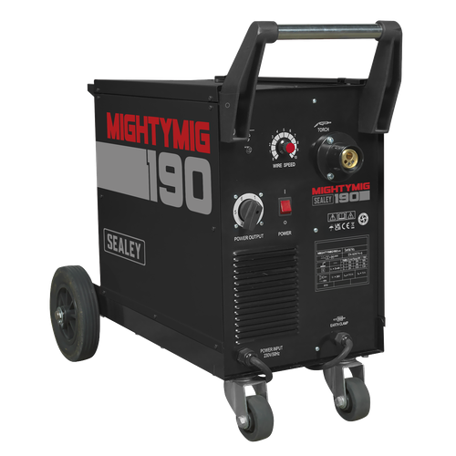 Professional Gas/Gasless MIG Welder with Euro Torch 190A