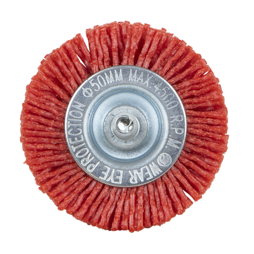50mm Nylon Filament Circular Brush with 6mm Shaft