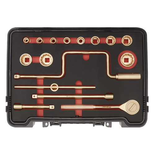 Premier Non-Sparking Socket Set 1/2"Sq Drive 17pc
