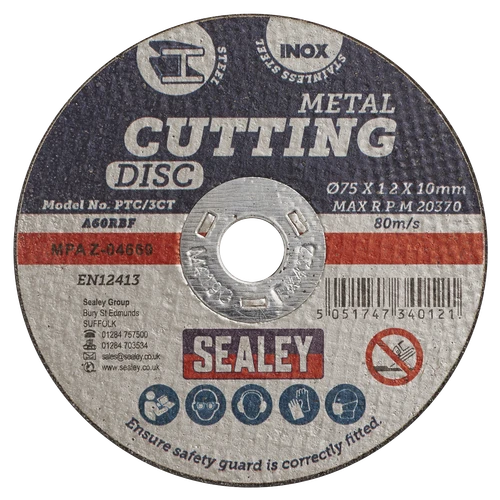 75 x 1.2mm Cutting Disc 10mm Bore - Pack of 100