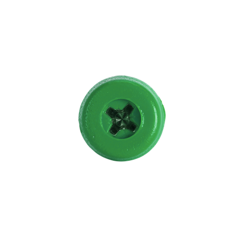 Numberplate Screws 4.8 x 18mm, Green - Pack of 50