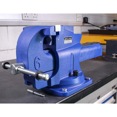 Quick Action Cast Iron Vice with Swivel Base 150mm