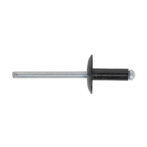 Aluminium Large Flange Rivet 4.8 x 14mm, Black - Pack of 200
