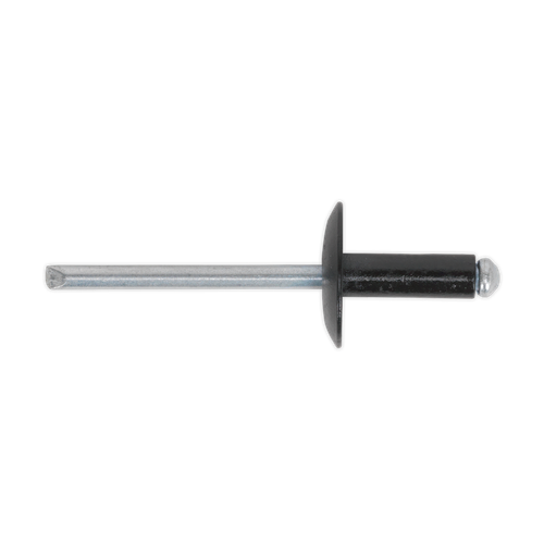 Aluminium Large Flange Rivet 4.8 x 18mm, Black - Pack of 200