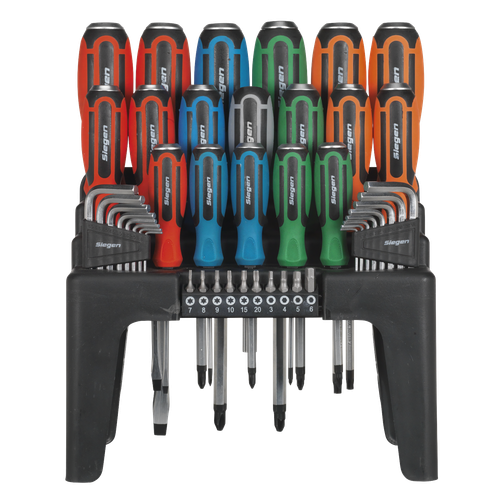 Siegen Hammer-Thru Screwdriver, Hex Key & Bit Set 44pc