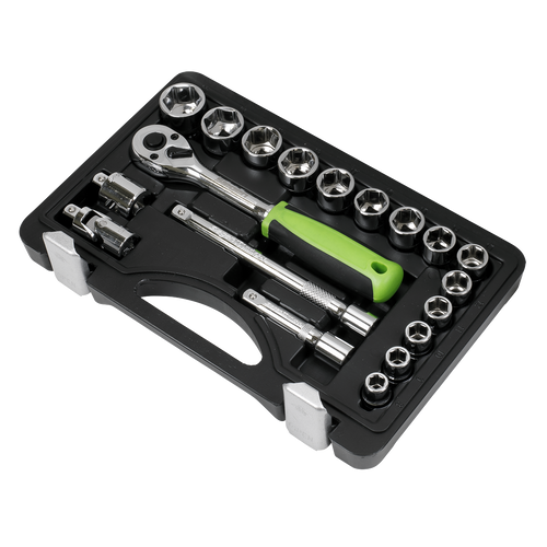 Siegen Socket Set 3/8"Sq Drive 19pc