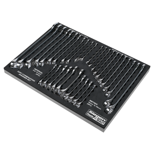 Siegen Metric/Imperial Combination Spanner Set 32pc