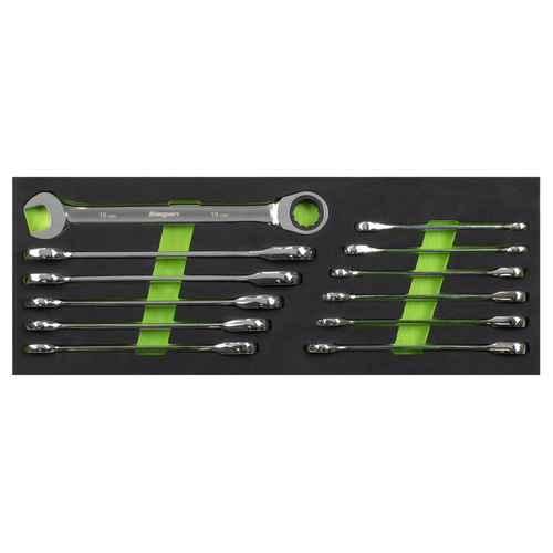 Siegen Ratchet Combination Spanner Set 12pc