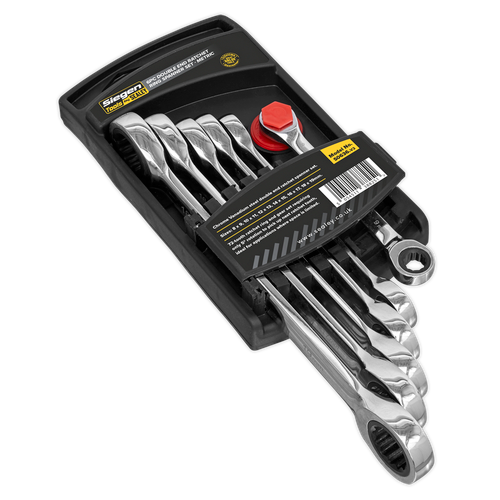 Siegen Double End Ratchet Ring Spanner Set 6pc
