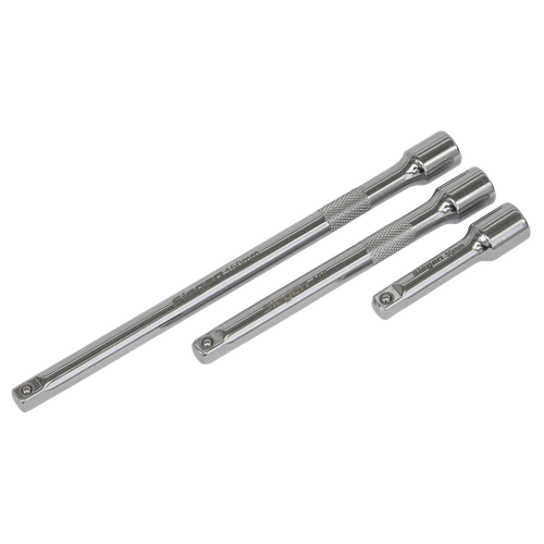 Siegen Extension Bar Set 1/4"Sq Drive 3pc