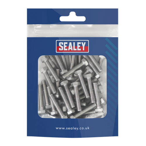 Stainless Steel Hex Head Set Screw DIN 933 - M5 X 25 A2 - Pack of 50