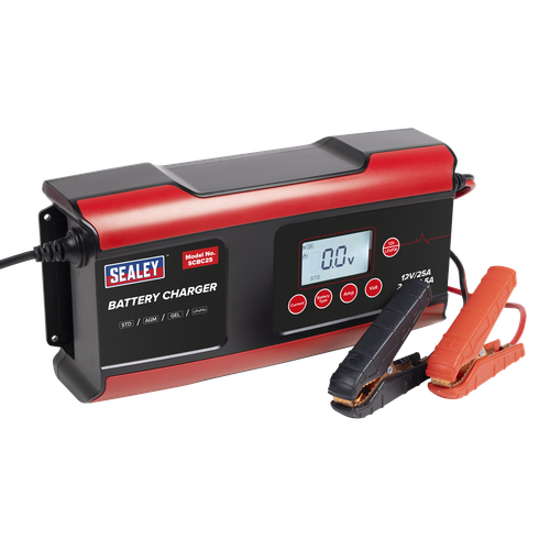 12/24V Compact Smart Battery Charger and Maintainer 25A