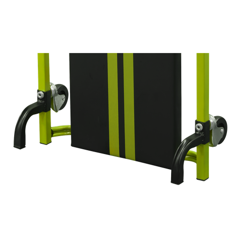 36" Deluxe American-Style Creeper with Steel Frame & 6 Wheels - Green