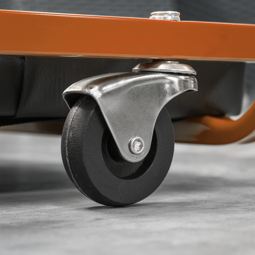 American-Style Deluxe Creeper 36" with Steel Frame & 6 Wheels - Orange