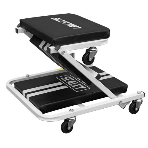 Compact Steel Creeper/Seat with 6 Wheels