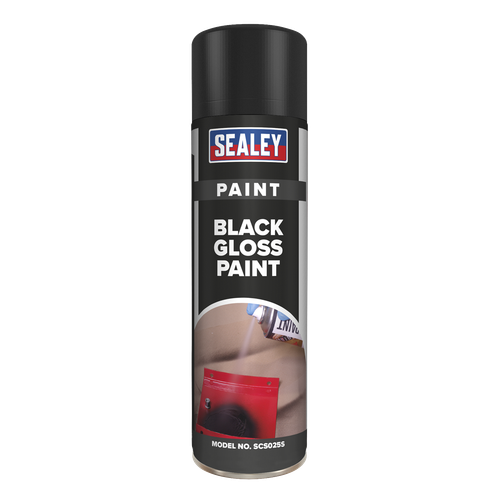 Gloss Paint 500ml, Black - Pack of 6