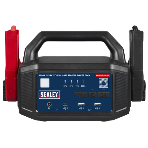 2500A 12/24V Lithium Jump Starter Power Pack