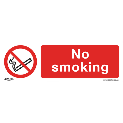 Worksafe® No Smoking Safety Sign - Self-Adhesive Vinyl