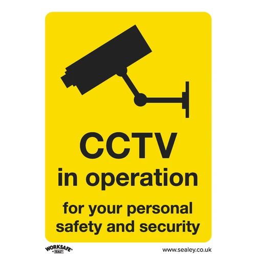 Worksafe® CCTV Safety Sign - Rigid Plastic