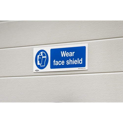 Worksafe® Wear Face Shield Safety Sign - Self-Adhesive Vinyl