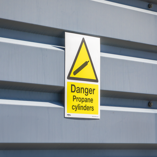 Worksafe® Danger Propane Cylinders Safety Sign - Rigid Plastic