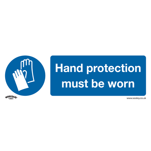 Worksafe® Hand Protection Must Be Worn Safety Sign - Rigid Plastic