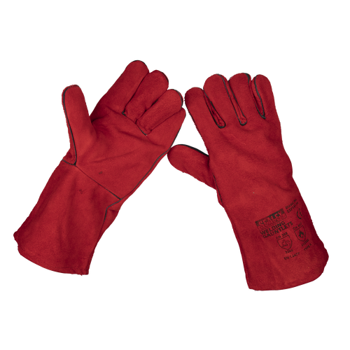 Leather Lined Welding Gauntlets - Pair