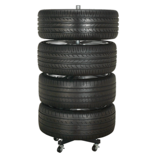 Wheel Storage Trolley with Cover 100kg Capacity