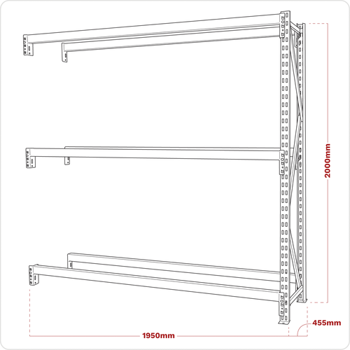 2-Level Tyre Rack Extension 200kg Capacity Per Level