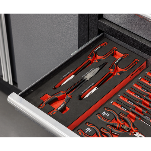 Premier Long Needle Nose Pliers Set with Tool Tray 3pc