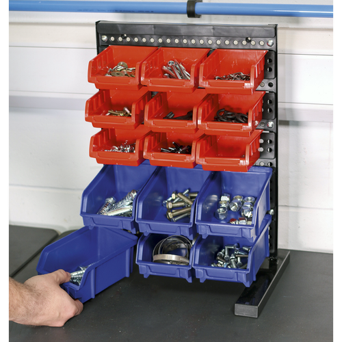 Bench Mounting Bin Storage System with 15 Bins