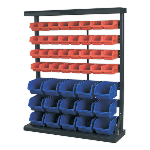 Mobile Bin Storage System with 47 Bins