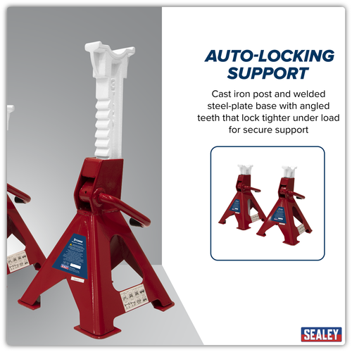 Ratchet Type Axle Stands (Pair) 3 Tonne Capacity per Stand