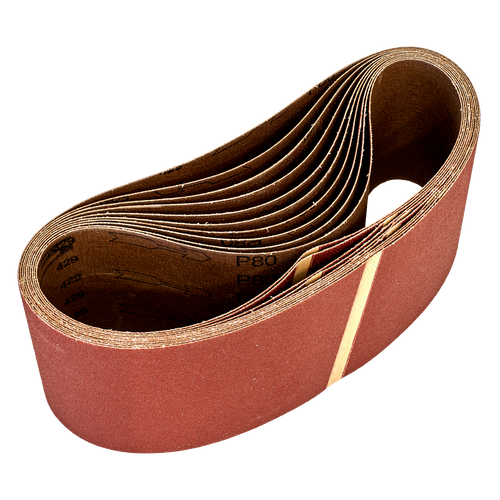 Worksafe® 100 x 620mm Sanding Belt 80Grit - Pack of 10